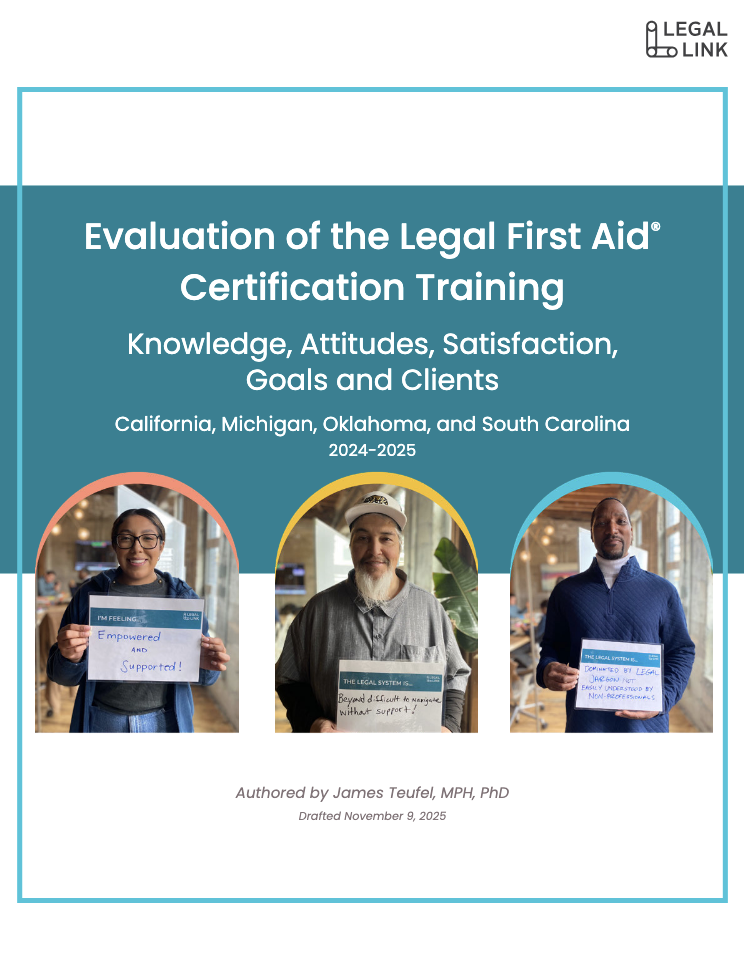 Advancing Justice Across Four States: New Study Highlights Legal First Aid® Pathways to Legal Empowerment